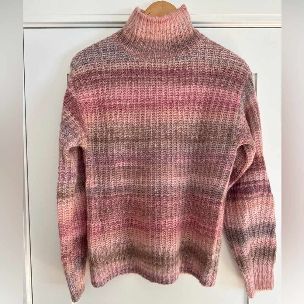 Nordstrom Signature Women’s Size Small Pink Ombré  Mock Neck Sweater